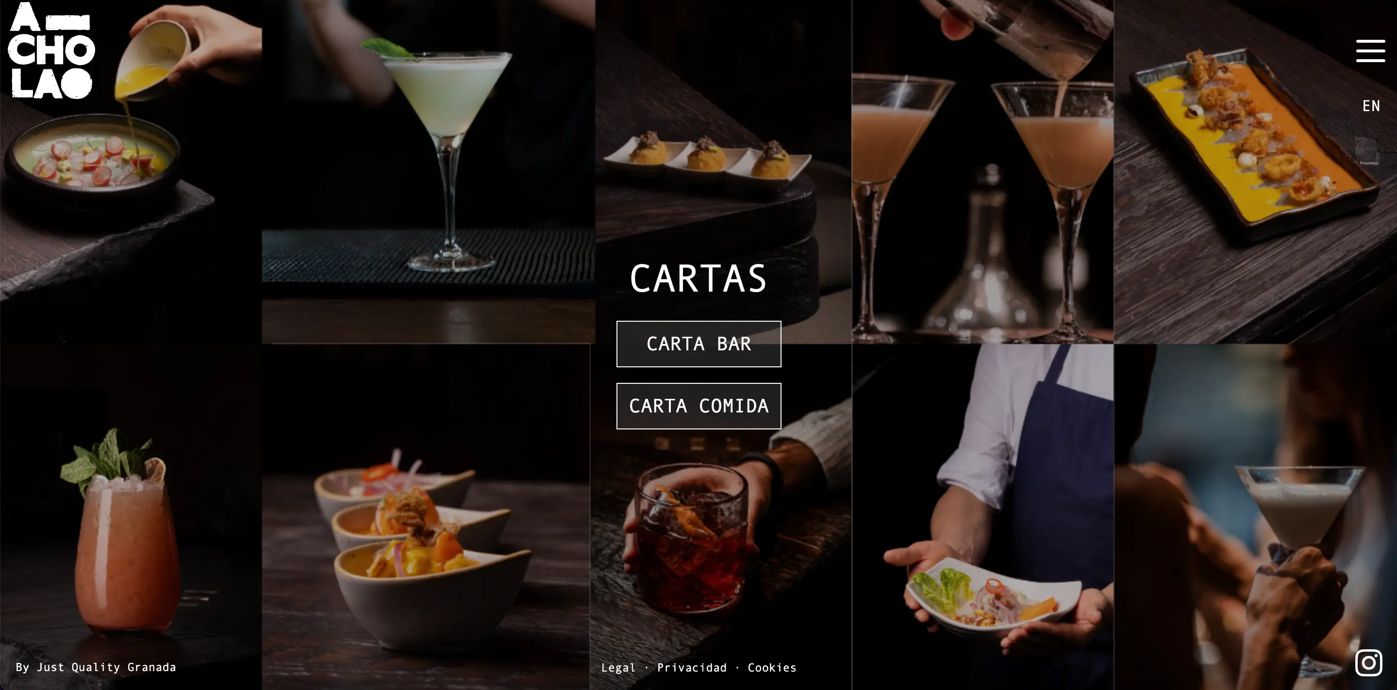 Diseño de página web para Acholao, restaurante en Madrid