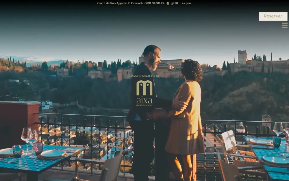 Diseño de página web para Carmen Mirador de Aixa, restaurante en el Albaicín de Granada