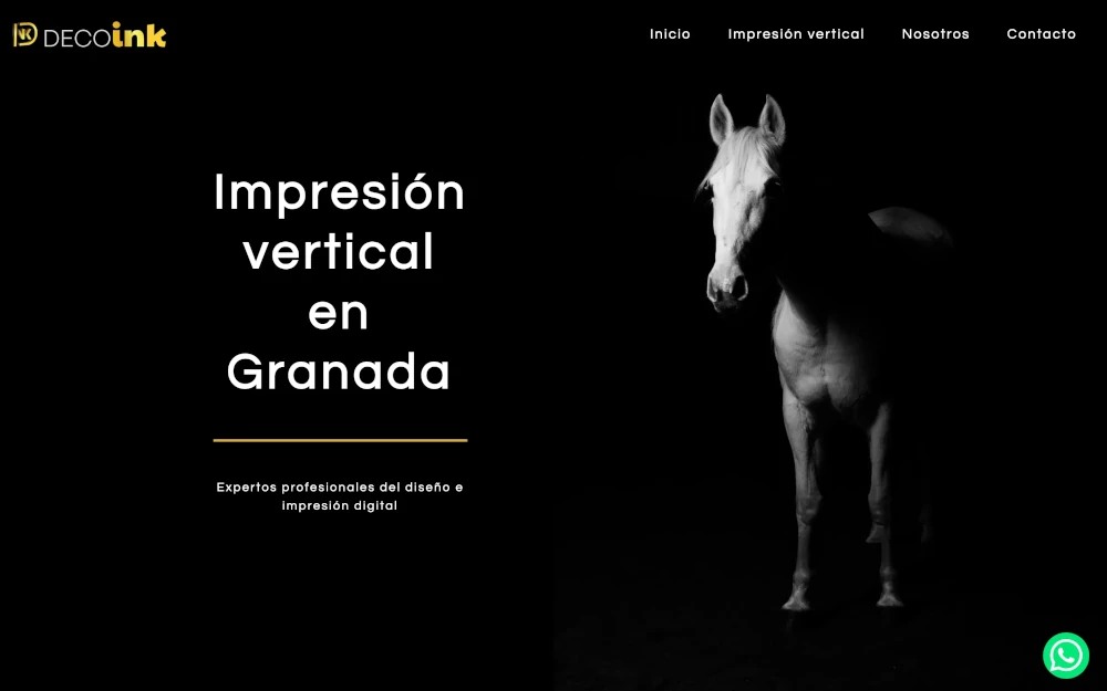 Diseño web de Decoink impresión vertical