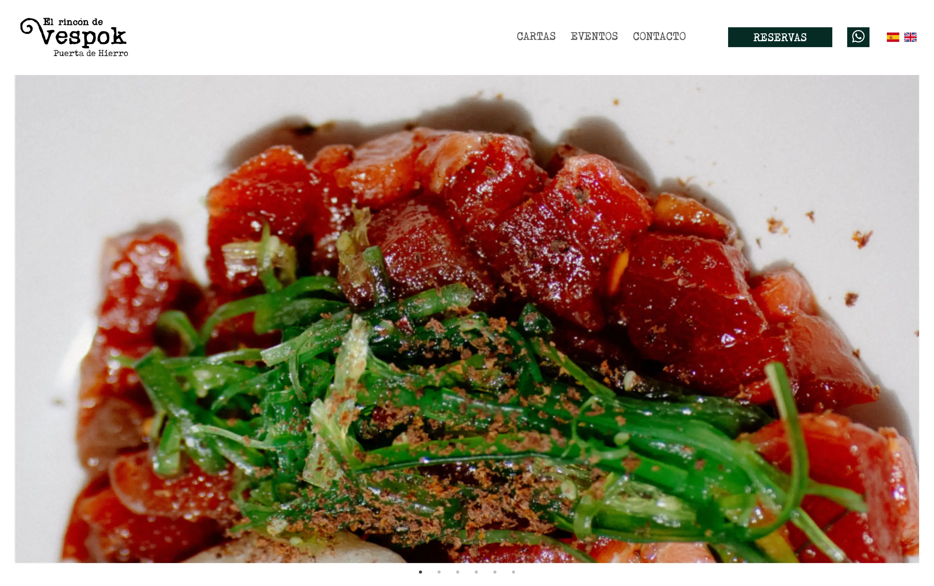 Diseño de página web para El Rincón de Vespok, restaurantes en Madrid
