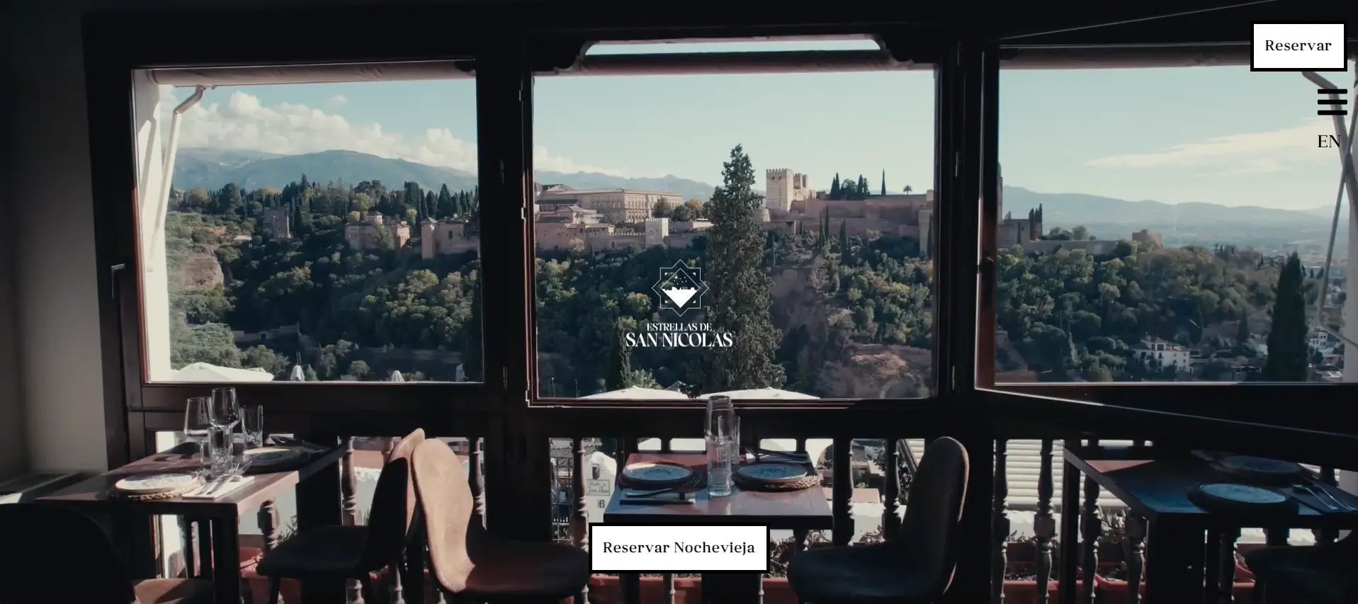 Diseño de página web para Estrellas de San Nicolás, restaurante en el Albaicín de Granada