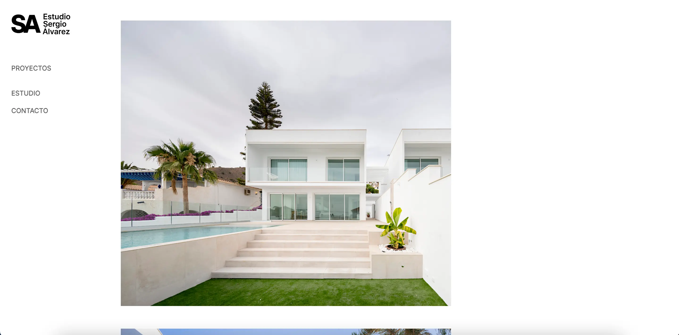 Diseño de página web para Estudio Sergio Álvarez, estudio de arquitectura en Granada