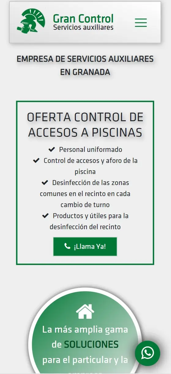 Página web de Gran Control, Granada