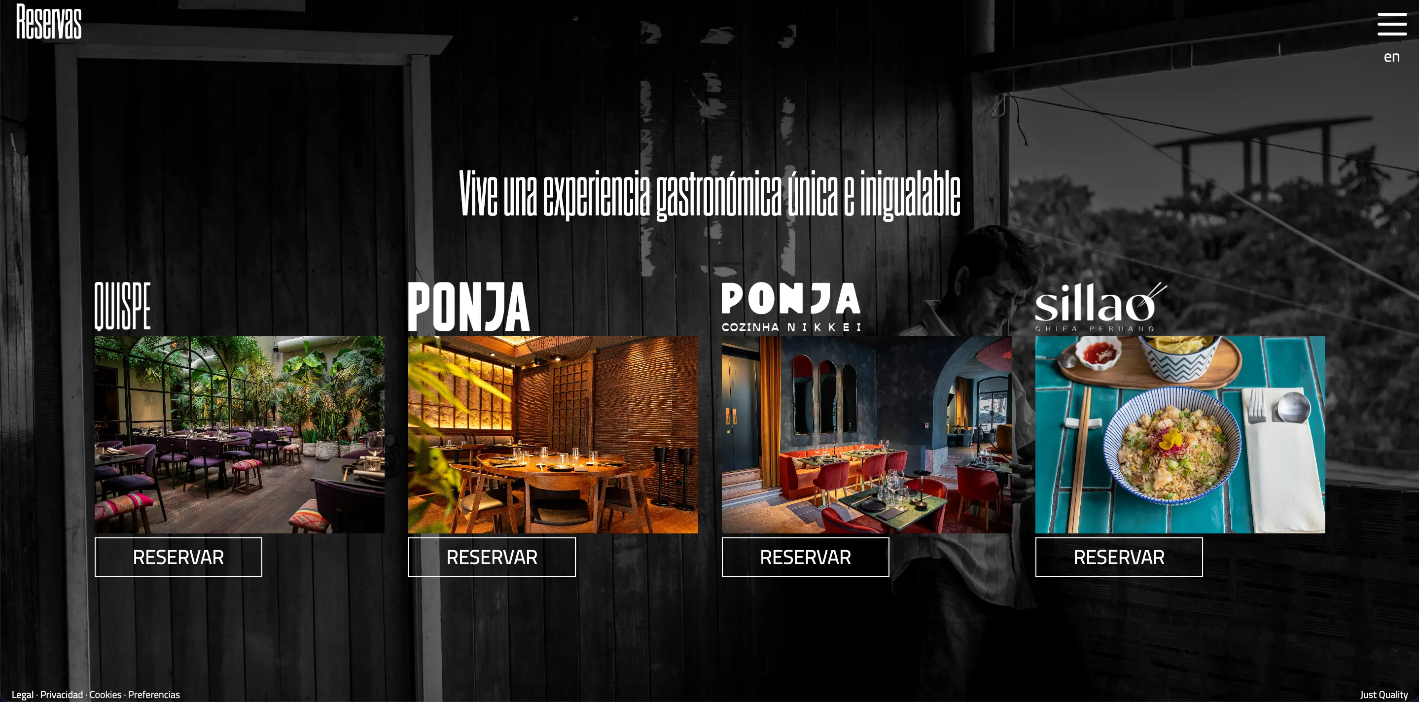 Diseño de página web corporativa para Grupo Quispe, restauración en Madrid