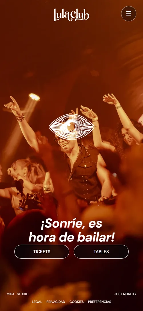 Desarrollo de la página web de Lula Club, discoteca en la Gran Vía de Madrid