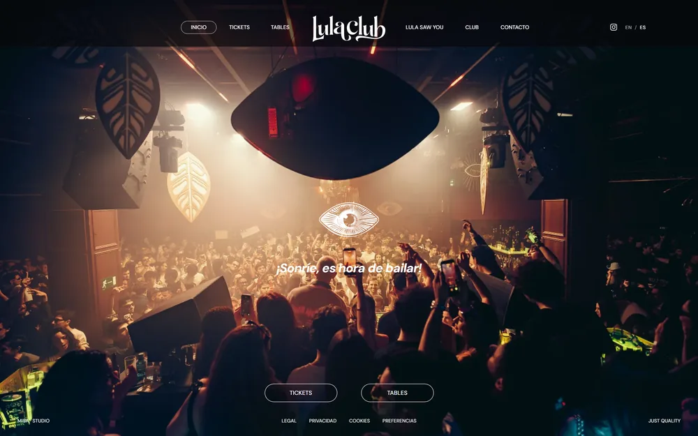 Desarrollo de la página web de Lula Club, discoteca en la Gran Vía de Madrid