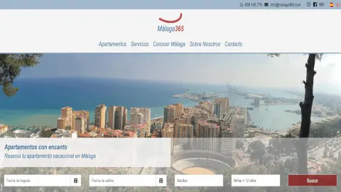 Diseño de página web para Málaga 365, apartamentos turísticos y alquiler vacacional en Málaga