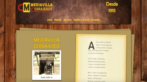 Diseño de página web para Mediavilla Cerrajeros, cerrajería centenaria en Logroño