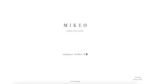 Diseño de página web para MIKEO, estudio de arquitectura minimalista en Granada