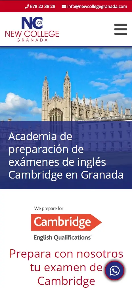 Página web de New College Granada, Granada