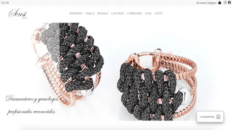 Diseño de tienda online para Sensi Joyas, alta joyería en el centro de Granada