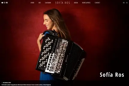 Diseño web del sitio oficial de Sofía Ros